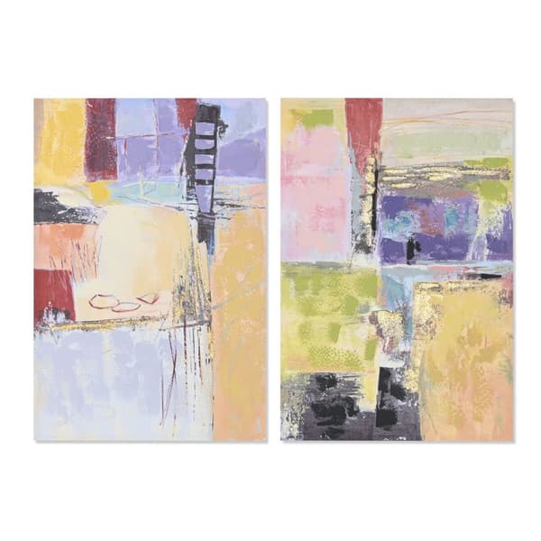 Tavla DKD Home Decor Abstrakt Urban (60 x 3 x 90 cm) (2 antal)