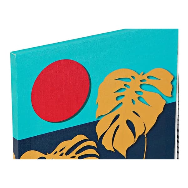 Maleri DKD Home Decor Tropical Lærred Tropisk (30 x 1,8 x 40 cm) (4 enheder)