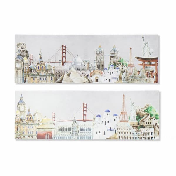 Maleri DKD Home Decor (2 enheder) (90 x 2 x 30 cm)