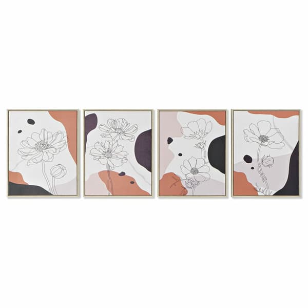 Maleri DKD Home Decor S3018016 Abstrakt (40 x 2,5 x 50 cm) (4 enheder)