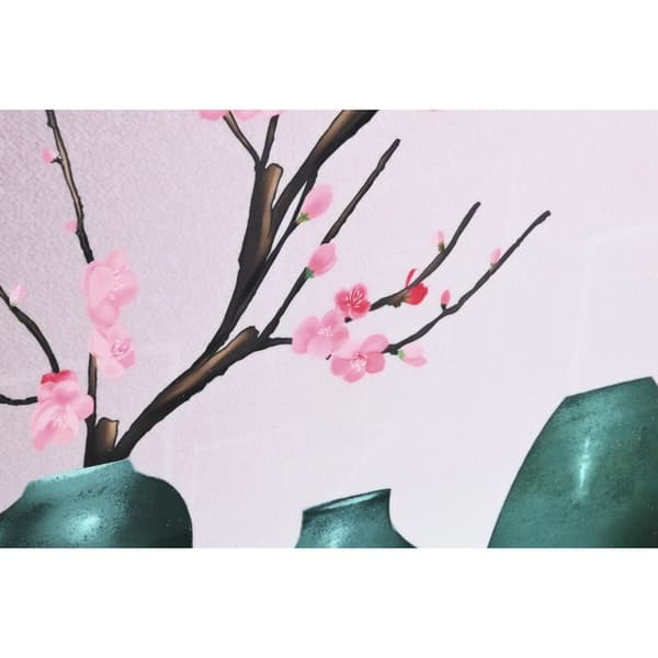Maleri DKD Home Decor Vase Orientalsk (80 x 3 x 80 cm) (2 enheder)