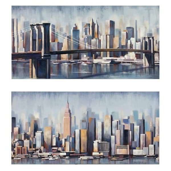 Maleri DKD Home Decor New York (120 x 3 x 60 cm) (2 enheter)