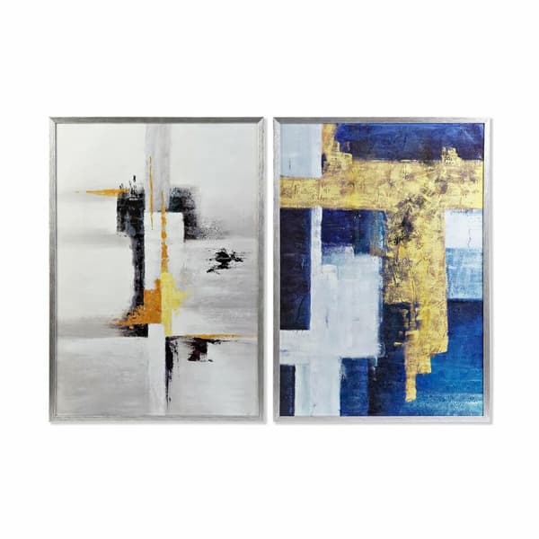 Maleri DKD Home Decor Abstrakt (2 enheter) (70 x 3 x 100 cm)