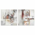 Miniatyrbilde 1 av 3: Maleri DKD Home Decor Abstrakt (60 x 2,8 x 60 cm) (2 enheter)