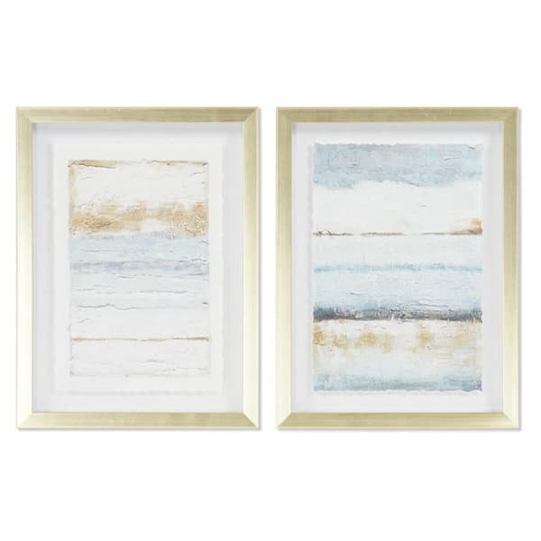 Tavla DKD Home Decor Abstrakt (30 x 2,5 x 40 cm) (2 antal)