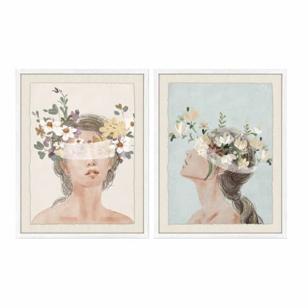 Maalaus DKD Home Decor Pää (55 x 2,5 x 70 cm) (2 osaa)