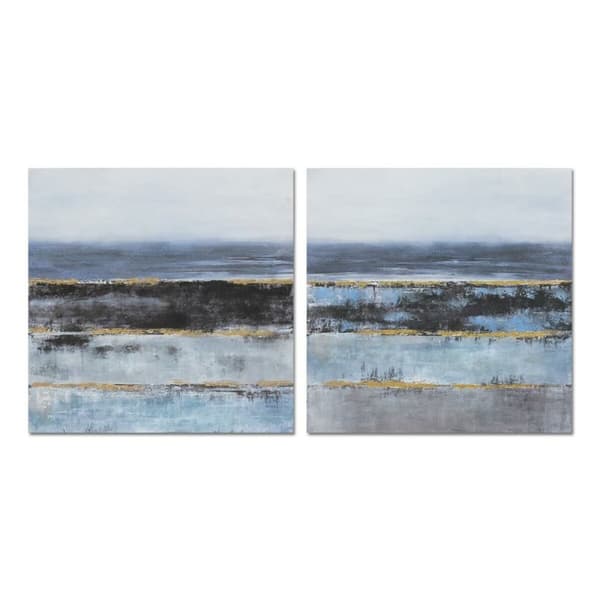 Lærred DKD Home Decor Abstrakt Moderne (80 x 3 x 80 cm) (2 enheder)