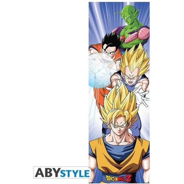 Dörraffisch - ABYstyle - Dragon Ball - Saiyans - 53x158 cm - Glättat papper 170 g/m²