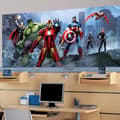 Miniatyrbild 1 av 2: Giant Avengers Marvel team poster - Marvel - För barn - Rektangulär - Blå - H 90 x L 202 cm
