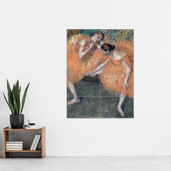 Affisch - Artery8 affisch - PANPDG0182 - Edgar Degas Two Dancers XL Giant Panel Poster (8 sektioner) Dancer Poster
