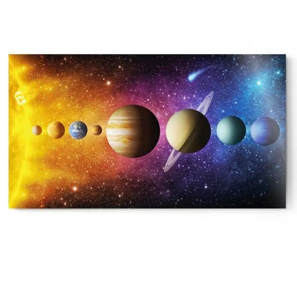 Solsystemaffisch - Universum och rymd - 800 x 450 mm - Väggdekoration - Samtida - Design
