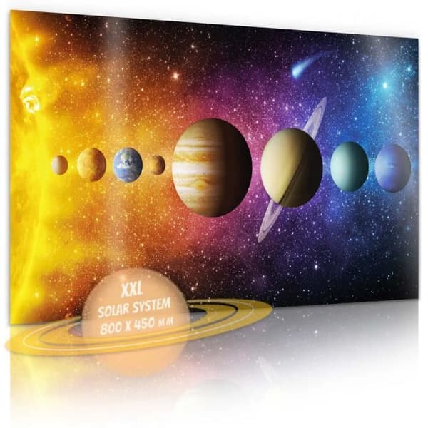 Solsystemaffisch - Universum och rymd - 800 x 450 mm - Väggdekoration - Samtida - Design