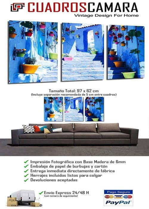 Affisch - poster Cuadros cámara - PST26806 - Flerfärgad affisch fotoram 97 x 62 cm