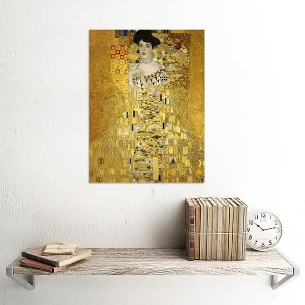 Klimt Porträtt av Adele Bloch Bauer I Gammal konstmålningstryck 12X16 tums affisch