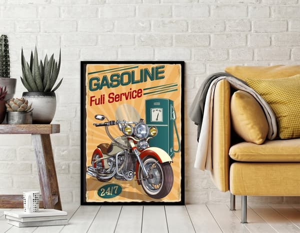 KUVAPOSTERI KEHYISSÄ 33x43 cm Garage Motor P1853