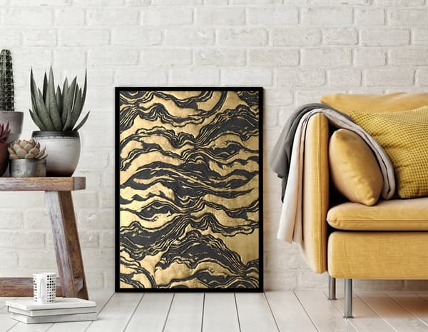 BILLEDPOKATER I RAMME 33x43 cm Guld P1840
