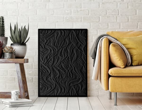 BILLEDPOKATER I RAMME 33x43 cm Guld Sort P1839