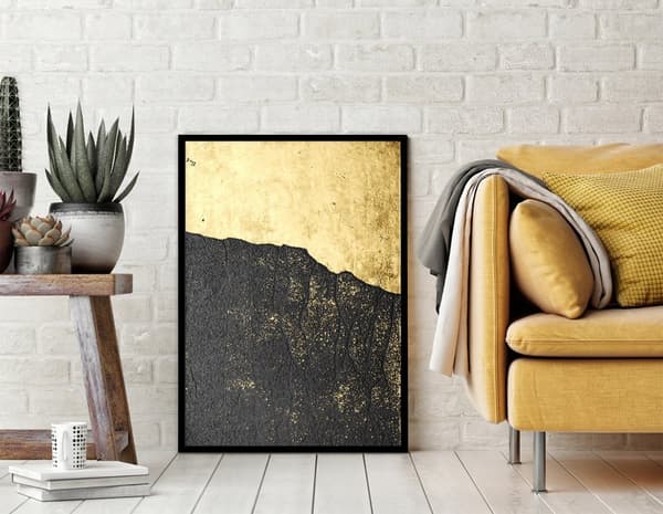 BILLEDPOKATER I RAMME 33x43 cm Guld P1835