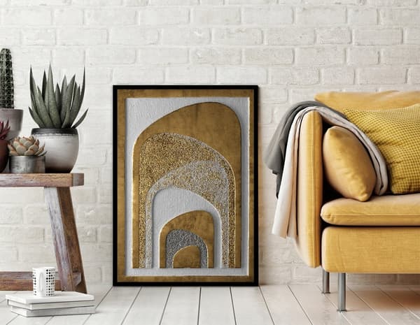 BILLEDPOKATER I RAMME 33x43 cm Guld P1832