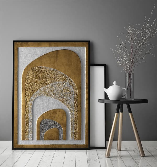 BILLEDPOKATER I RAMME 33x43 cm Guld P1832