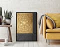 Miniatyrbild 3 av 4: TAVELAFFIST I RAM 33x43 cm Guld P1830