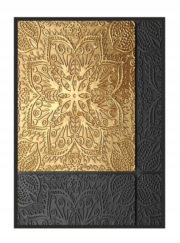 TAVELAFFIST I RAM 33x43 cm Guld P1830