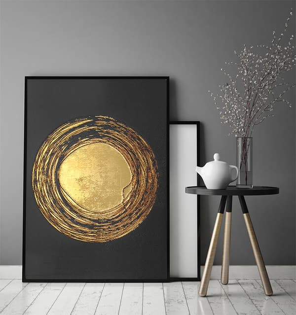 BILLEDPOKATER I RAMME 33x43 cm Guld P1828
