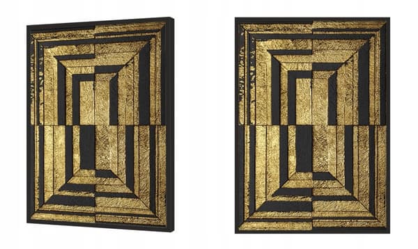 TAVELAFFIST I RAM 33x43 cm Guld P1824