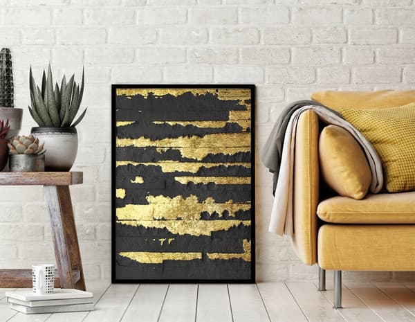 BILLEDPOKATER I RAMME 33x43 cm Guld P1822
