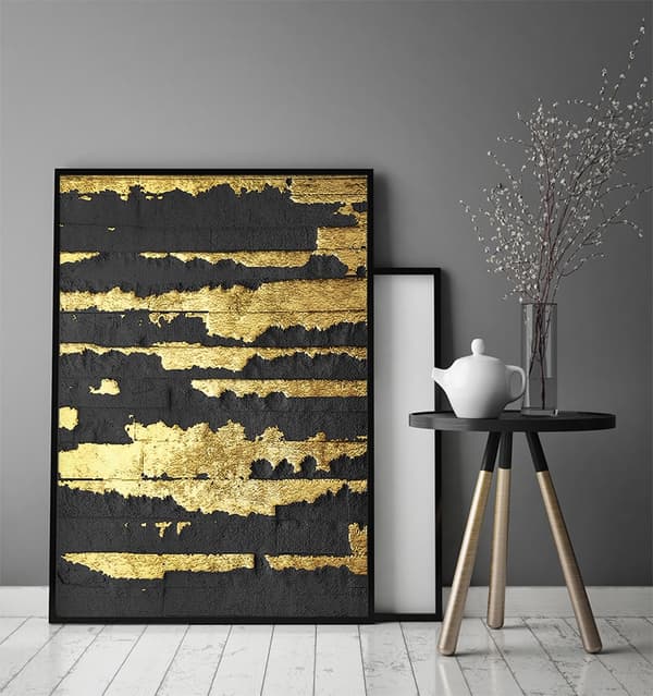 BILLEDPOKATER I RAMME 33x43 cm Guld P1822