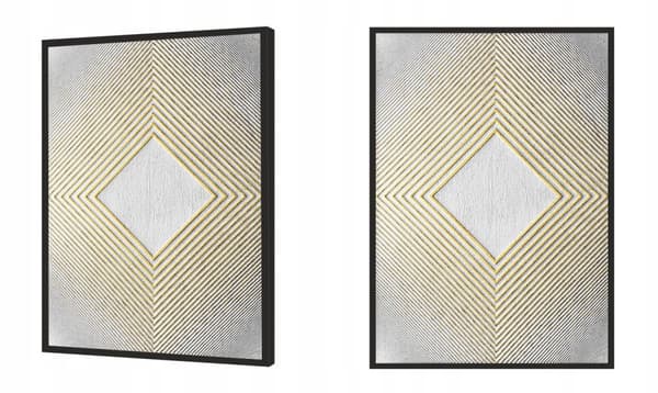 TAVELAFFIST I RAM 33x43 cm Guld P1817