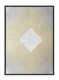Miniatyrbild 1 av 4: TAVELAFFIST I RAM 33x43 cm Guld P1817