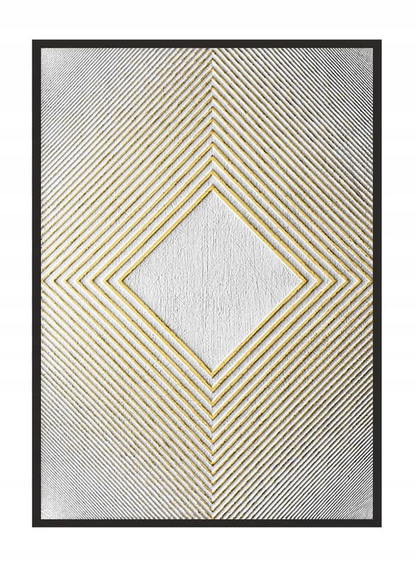 TAVELAFFIST I RAM 33x43 cm Guld P1817