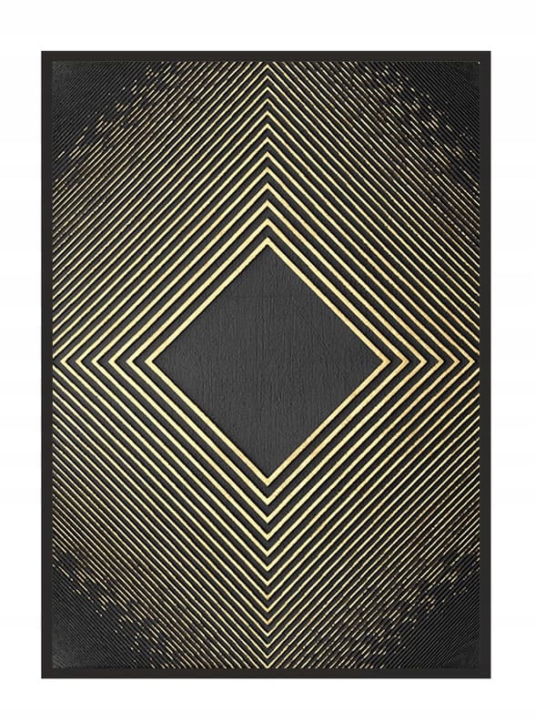 TAVELAFFIST I RAM 33x43 cm Guld P1816