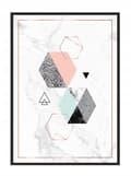 Pikkukuva 1 / 4: KEHYSJULISTE 33x43 cm Geometrinen marmori P1801
