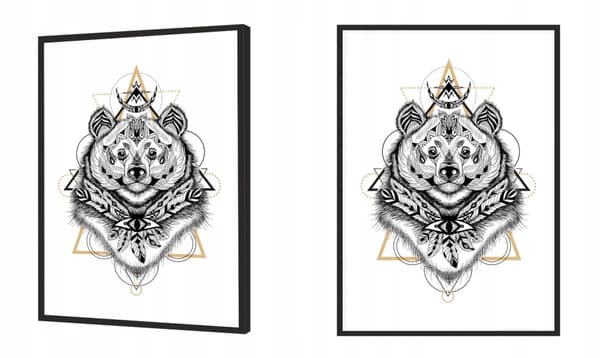 KUVAPOSTERI KEHYISSÄ 33x43 cm Tribal Bear P1794