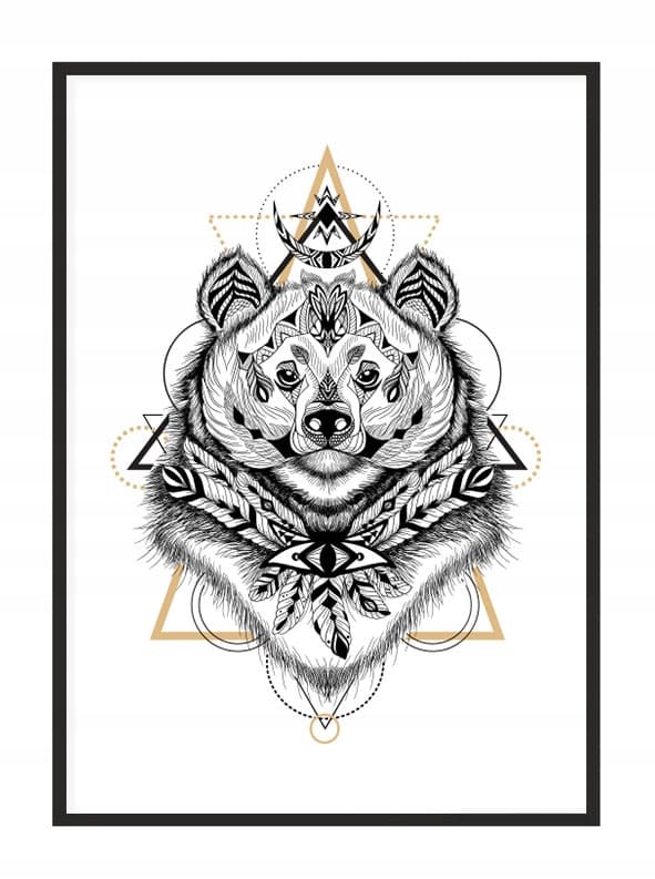 KUVAPOSTERI KEHYISSÄ 33x43 cm Tribal Bear P1794