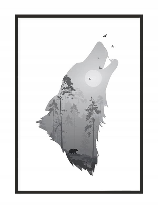 KUVAPOSTERI KEHYISSÄ 33x43 cm Wolf P1782