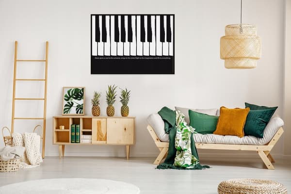 TAVELAFFIST I RAM 33x43 cm Musik P1755