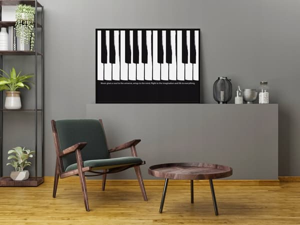 TAVELAFFIST I RAM 33x43 cm Musik P1755