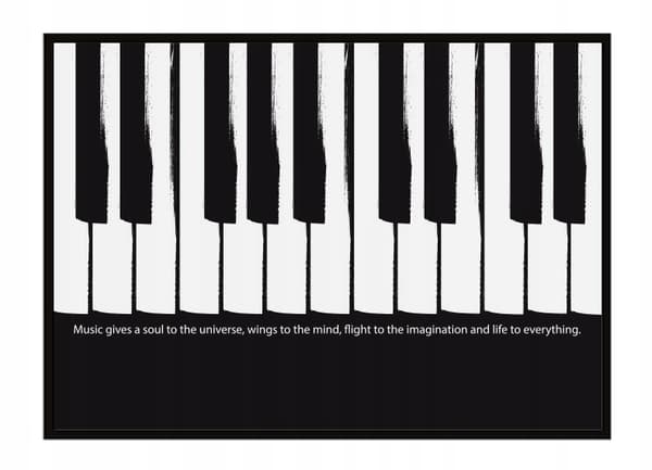 TAVELAFFIST I RAM 33x43 cm Musik P1755