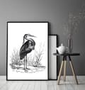 Miniatyrbillede 3 af 4: BILLEDPOKATER I RAMME 33x43 cm Heron P1746