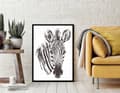 Miniatyrbillede 4 af 4: BILLEDPOKATER I RAMME 33x43 cm Zebra P1738