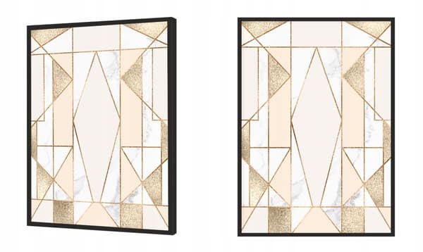 TAVELAFFIST I RAM 33x43 cm Marmor P1729
