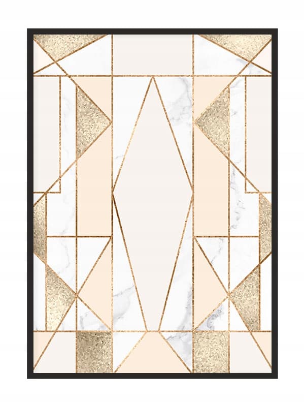 TAVELAFFIST I RAM 33x43 cm Marmor P1729