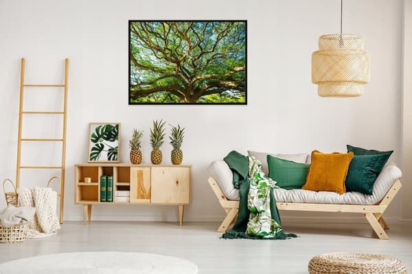 TAVELAFFIST I RAM 53x73 cm Träd P1689