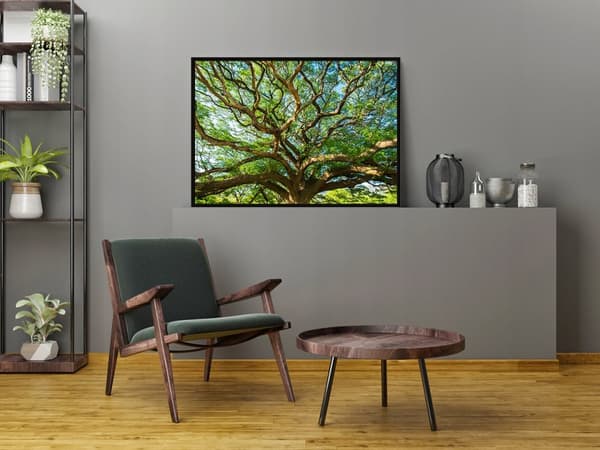 TAVELAFFIST I RAM 53x73 cm Träd P1689