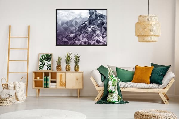 POSTER I RAM 53x73 cm Geometri Berg P1681