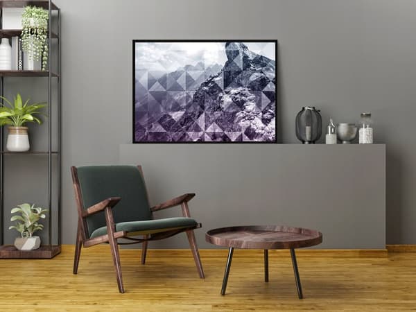 POSTER I RAM 53x73 cm Geometri Berg P1681