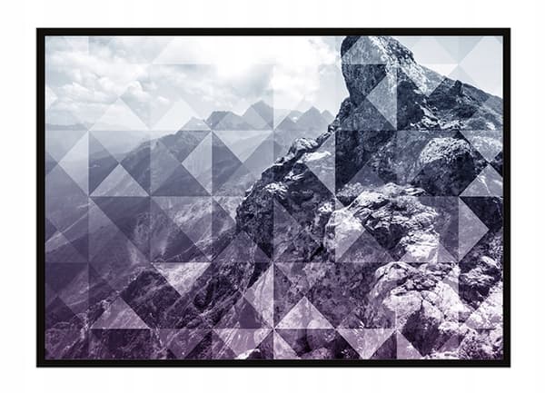 POSTER I RAM 53x73 cm Geometri Berg P1681